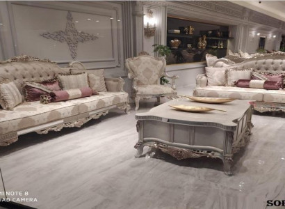 Sofa Set Barock Rokoko Möbel Wohnzimmer Sitzgarnitur Polster 4tlg. Neu